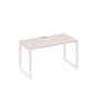 А4 Б4 014 ДШ (Дуб шамони/Белый) Стол письменный на металлокаркасе QUATTRO