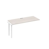 А4 Б4 015-1 ДШ (Дуб шамони/Белый) Секция стола 160 рабочей станции на каркасе QUATTRO