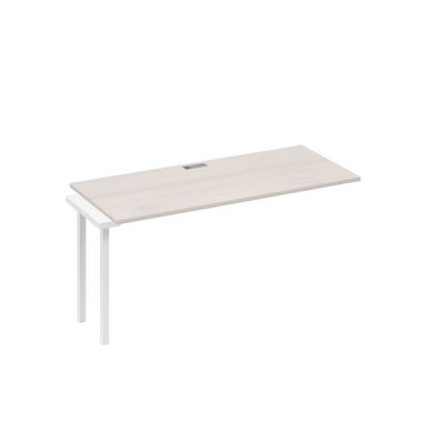 А4 Б4 015-1 ДШ (Дуб шамони/Белый) Секция стола 160 рабочей станции на каркасе QUATTRO