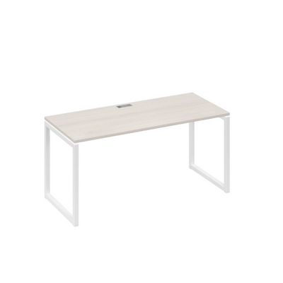 А4 Б4 015 ДШ (Дуб шамони/Белый) Стол письменный на металлокаркасе QUATTRO