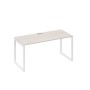 А4 Б4 015 ДШ (Дуб шамони/Белый) Стол письменный на металлокаркасе QUATTRO
