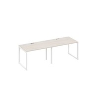 А4 Б4 023-2 ДШ (Дуб шамони/Белый) Рабочая станция 2х120 опоры QUATTRO