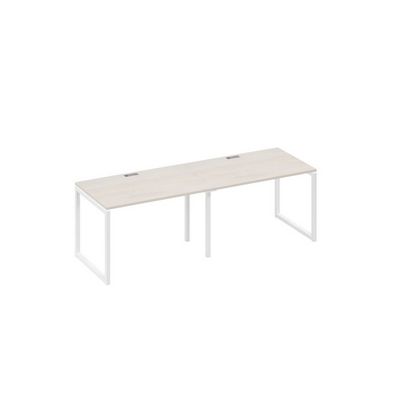 А4 Б4 023-2 ДШ (Дуб шамони/Белый) Рабочая станция 2х120 опоры QUATTRO