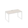 А4 Б4 024 ДШ (Дуб шамони/Белый) Стол письменный на металлокаркасе QUATTRO