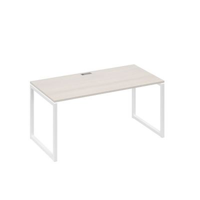 А4 Б4 025 ДШ (Дуб шамони/Белый) Стол письменный на металлокаркасе QUATTRO