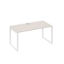 А4 Б4 025 ДШ (Дуб шамони/Белый) Стол письменный на металлокаркасе QUATTRO