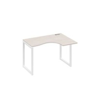А4 Б4 032 ДШ (Дуб шамони/Белый) Стол эргономичный правый "Классика" на металлокаркасе QUATTRO