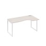 А4 Б4 046 ДШ (Дуб шамони/Белый) Стол эргономичный правый "Классика" на металлокаркасе QUATTRO