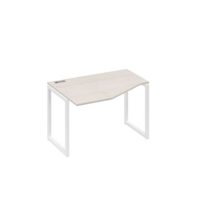 А4 Б4 051 ДШ (Дуб шамони/Белый) Стол эргономичный левый "Техно" на металлокаркасе QUATTRO