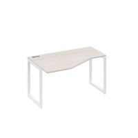 А4 Б4 053 ДШ (Дуб шамони/Белый) Стол эргономичный левый "Техно" на металлокаркасе QUATTRO