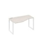 А4 Б4 053 ДШ (Дуб шамони/Белый) Стол эргономичный левый "Техно" на металлокаркасе QUATTRO