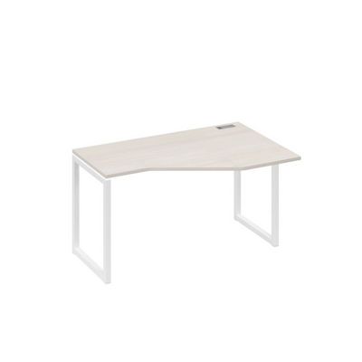А4 Б4 054 ДШ (Дуб шамони/Белый) Стол эргономичный правый "Техно" на металлокаркасе QUATTRO