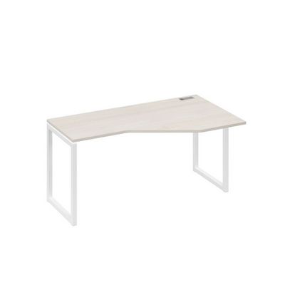 А4 Б4 056 ДШ (Дуб шамони/Белый) Стол эргономичный правый "Техно" на металлокаркасе QUATTRO