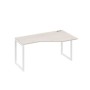 А4 Б4 056 ДШ (Дуб шамони/Белый) Стол эргономичный правый "Техно" на металлокаркасе QUATTRO