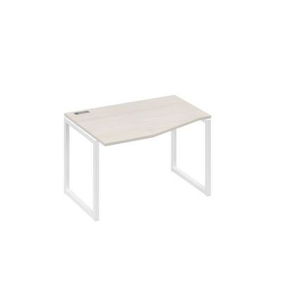 А4 Б4 061 ДШ (Дуб шамони/Белый) Стол эргономичный левый "Техно" на металлокаркасе QUATTRO