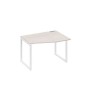 А4 Б4 062 ДШ (Дуб шамони/Белый) Стол эргономичный правый "Техно" на металлокаркасе QUATTRO