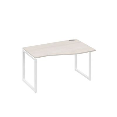 А4 Б4 064 ДШ (Дуб шамони/Белый) Стол эргономичный правый "Техно" на металлокаркасе QUATTRO