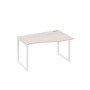 А4 Б4 064 ДШ (Дуб шамони/Белый) Стол эргономичный правый "Техно" на металлокаркасе QUATTRO