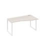 А4 Б4 066 ДШ (Дуб шамони/Белый) Стол эргономичный правый "Техно" на металлокаркасе QUATTRO