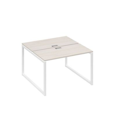 А4 Б4 170 ДШ (Дуб шамони/Белый) Рабочая станция на каркасе QUATTRO столы 2х120