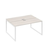 А4 Б4 172 ДШ (Дуб шамони/Белый) Рабочая станция на каркасе QUATTRO столы 2х160