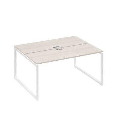 А4 Б4 172 ДШ (Дуб шамони/Белый) Рабочая станция на каркасе QUATTRO столы 2х160