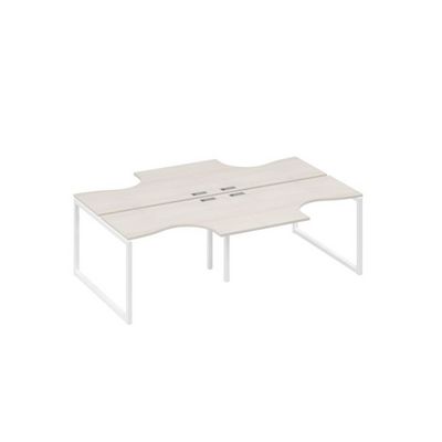 А4 Б4 180-2 ДШ (Дуб шамони/Белый) Рабочая станция QUATTRO столы 4х120 Классика