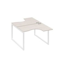 А4 Б4 180 ДШ (Дуб шамони/Белый) Рабочая станция опоры QUATTRO столы 2х120 Классика