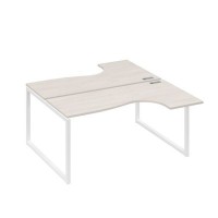 А4 Б4 182 ДШ (Дуб шамони/Белый) Рабочая станция опоры QUATTRO столы 2х160 Классика