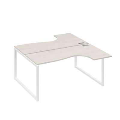 А4 Б4 182 ДШ (Дуб шамони/Белый) Рабочая станция опоры QUATTRO столы 2х160 Классика