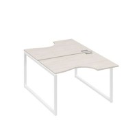 А4 Б4 183 ДШ (Дуб шамони/Белый) Рабочая станция опоры QUATTRO столы 2х120 Классика