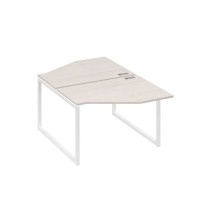 А4 Б4 186 ДШ (Дуб шамони/Белый) Рабочая станция опоры QUATTRO со столами Техно 2х120