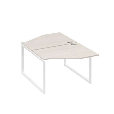 А4 Б4 186 ДШ (Дуб шамони/Белый) Рабочая станция опоры QUATTRO со столами Техно 2х120