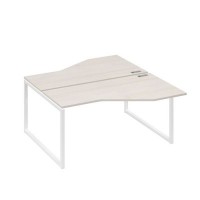 А4 Б4 188 ДШ (Дуб шамони/Белый) Рабочая станция опоры QUATTRO со столами Техно 2х160