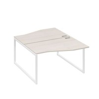 А4 Б4 190 ДШ (Дуб шамони/Белый) Рабочая станция каркас QUATTRO столы 2х140 Техно