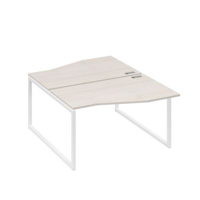 А4 Б4 190 ДШ (Дуб шамони/Белый) Рабочая станция каркас QUATTRO столы 2х140 Техно