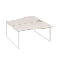 А4 Б4 191 ДШ (Дуб шамони/Белый) Рабочая станция каркас QUATTRO столы 2х160 Техно