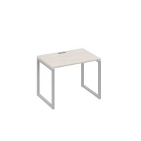А4 С4 012 ДШ (Дуб шамони/Серый) Стол письменный на металлокаркасе QUATTRO
