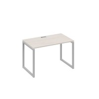 А4 С4 013 ДШ (Дуб шамони/Серый) Стол письменный на металлокаркасе QUATTRO