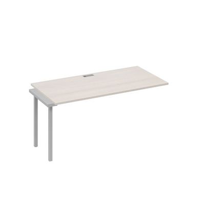 А4 С4 025-1 ДШ (Дуб шамони/Серый) Секция стола 160 рабочей станции на каркасе QUATTRO