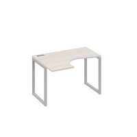 А4 С4 031 ДШ (Дуб шамони/Серый) Стол эргономичный левый "Классика" на металлокаркасе QUATTRO