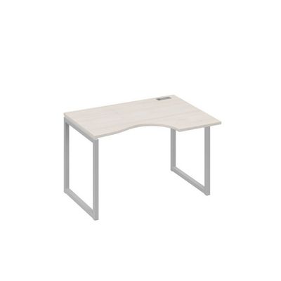 А4 С4 042 ДШ (Дуб шамони/Серый) Стол эргономичный правый "Классика" на металлокаркасе QUATTRO
