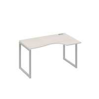 А4 С4 044 ДШ (Дуб шамони/Серый) Стол эргономичный правый "Классика" на металлокаркасе QUATTRO