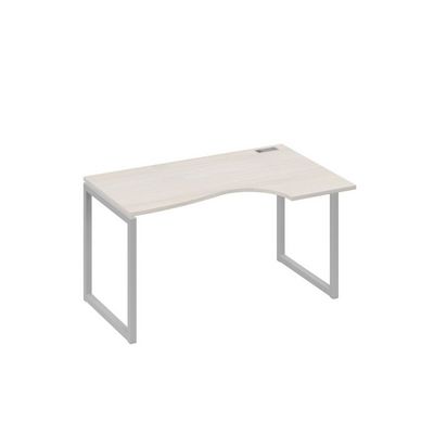 А4 С4 044 ДШ (Дуб шамони/Серый) Стол эргономичный правый "Классика" на металлокаркасе QUATTRO