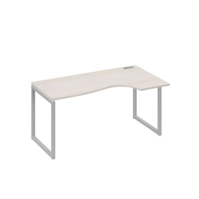 А4 С4 046 ДШ (Дуб шамони/Серый) Стол эргономичный правый "Классика" на металлокаркасе QUATTRO
