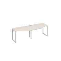 А4 С4 051-2 ДШ (Дуб шамони/Серый) Рабочая станция опоры QUATTRO столы Техно 2х120