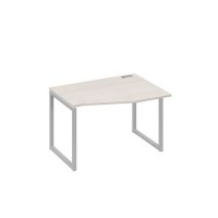 А4 С4 062 ДШ (Дуб шамони/Серый) Стол эргономичный правый "Техно" на металлокаркасе QUATTRO