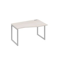 А4 С4 064 ДШ (Дуб шамони/Серый) Стол эргономичный правый "Техно" на металлокаркасе QUATTRO