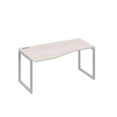 А4 С4 065 ДШ (Дуб шамони/Серый) Стол эргономичный левый "Техно" на металлокаркасе QUATTRO