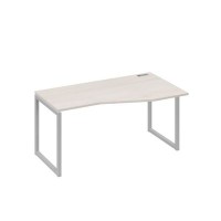 А4 С4 066 ДШ (Дуб шамони/Серый) Стол эргономичный правый "Техно" на металлокаркасе QUATTRO